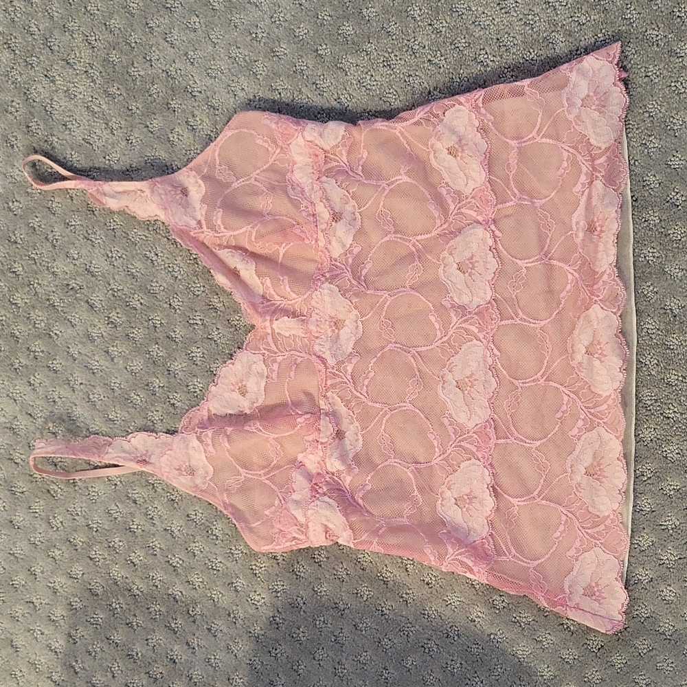 Banana Republic pink lace camisole size small
